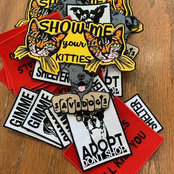Brand NEW Large custom made Show me your kitties iron on patch - Picture 3 of 4